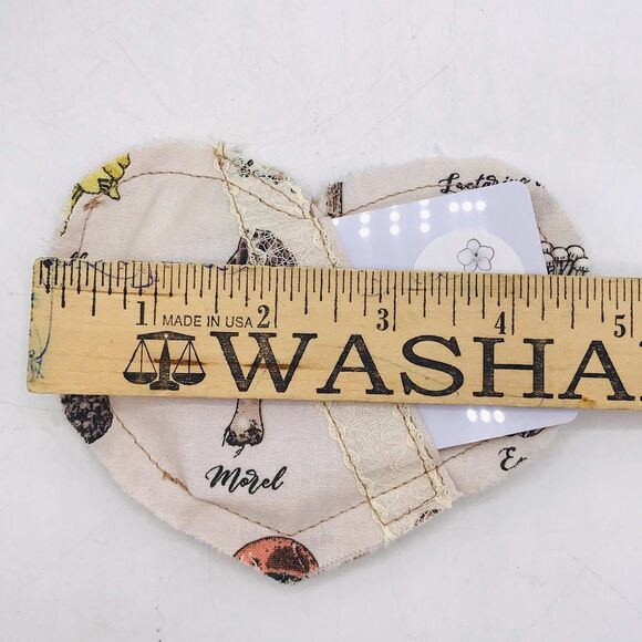 Set of 4 Fabric Pillow Gift Card Holders in Neutral Mushrooms 5x4 Inches - Picture 5 of 5